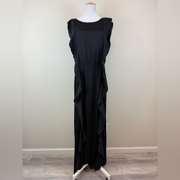 BCBGMaxAzria Black Sleeveless Kolline Scoop Neck Gown Size Medium - Picture 1 of 9